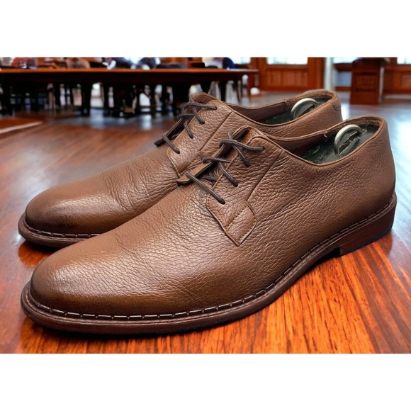 FRANCO CUADRA Chestnut Brown Derby Shoes Genuine Deer Leather Fast Ship Mens 9 - Picture 12 of 12